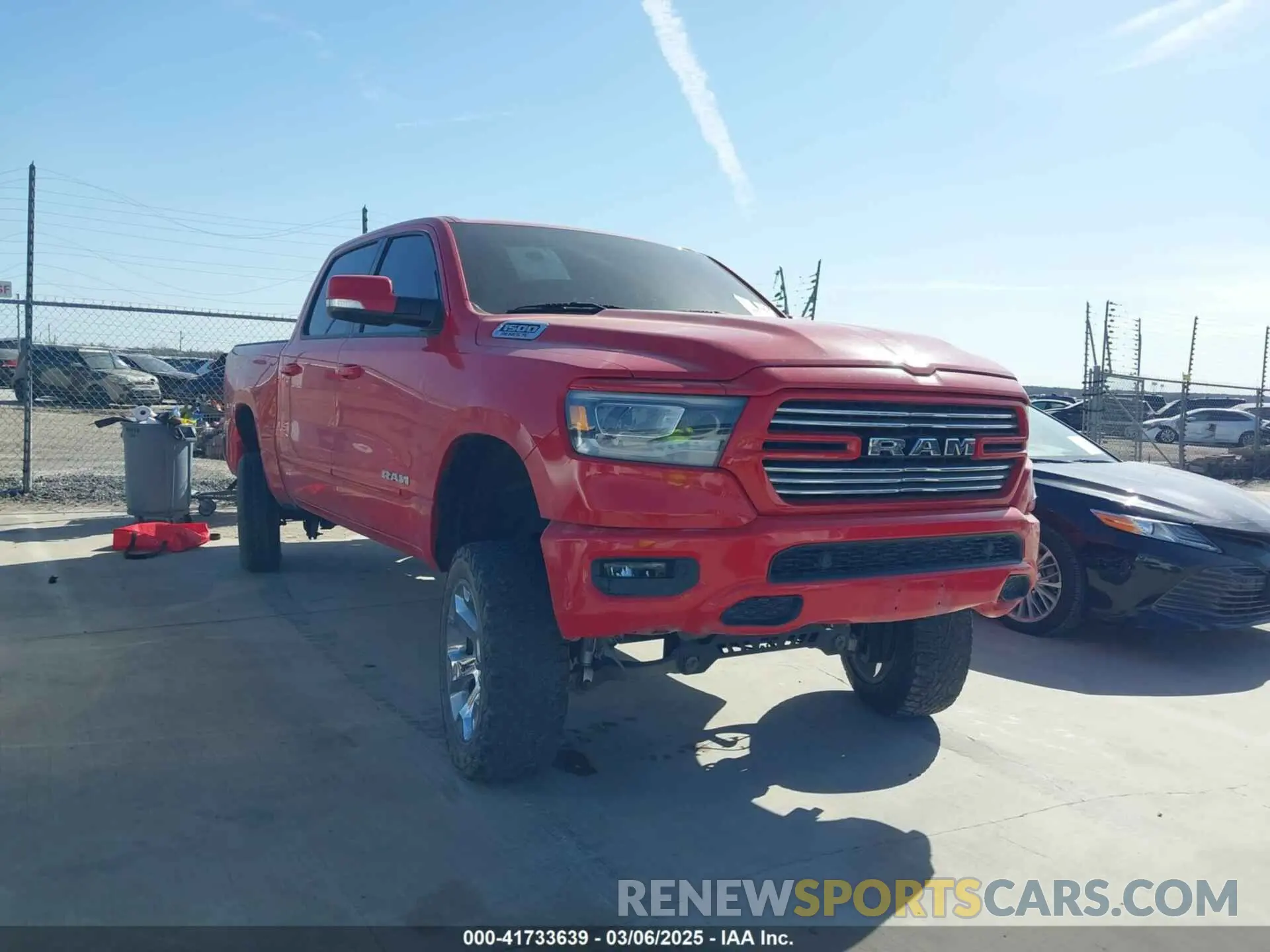 1 Photograph of a damaged car 1C6RREFT5KN548004 RAM 1500 2019