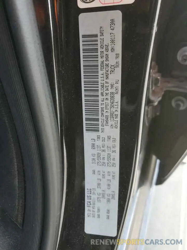 14 Photograph of a damaged car 1C6RREFT5KN639838 RAM 1500 2019