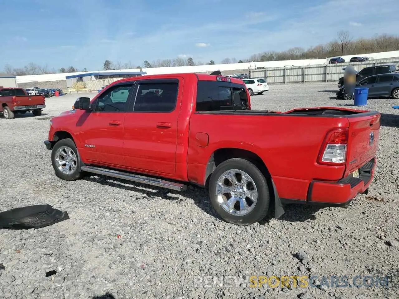 2 Photograph of a damaged car 1C6RREFT5KN664285 RAM 1500 2019