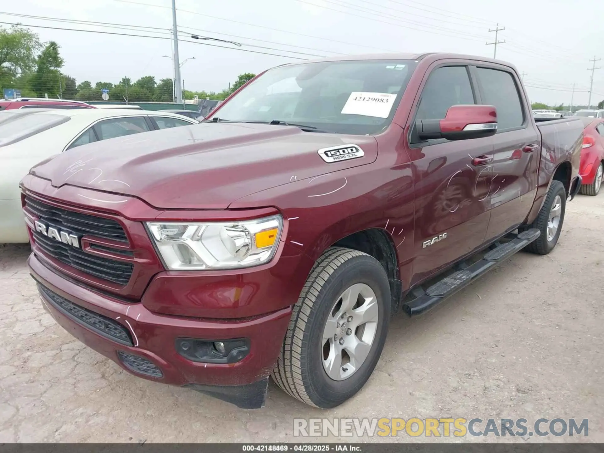 2 Photograph of a damaged car 1C6RREFT8KN635282 RAM 1500 2019