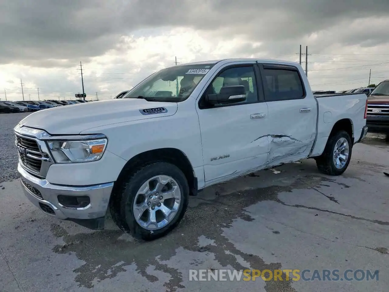 1 Photograph of a damaged car 1C6RREFT9KN596217 RAM 1500 2019
