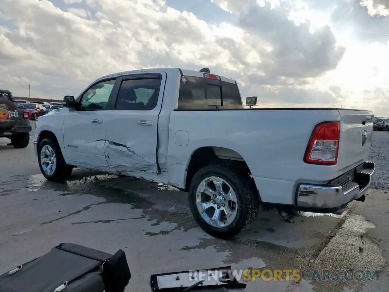 2 Photograph of a damaged car 1C6RREFT9KN596217 RAM 1500 2019