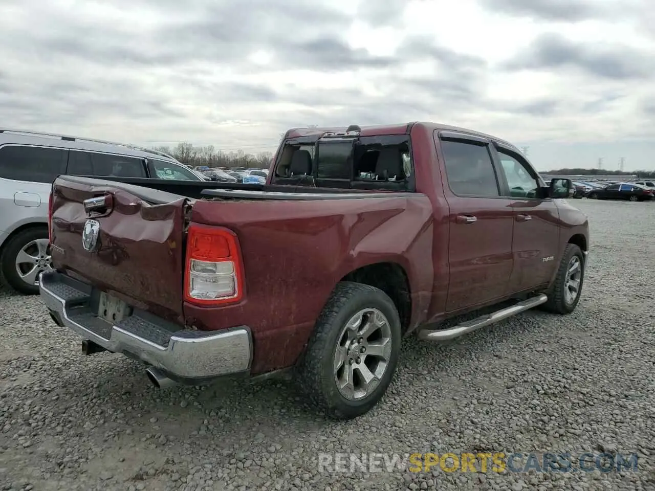 3 Photograph of a damaged car 1C6RREFTXKN617057 RAM 1500 2019