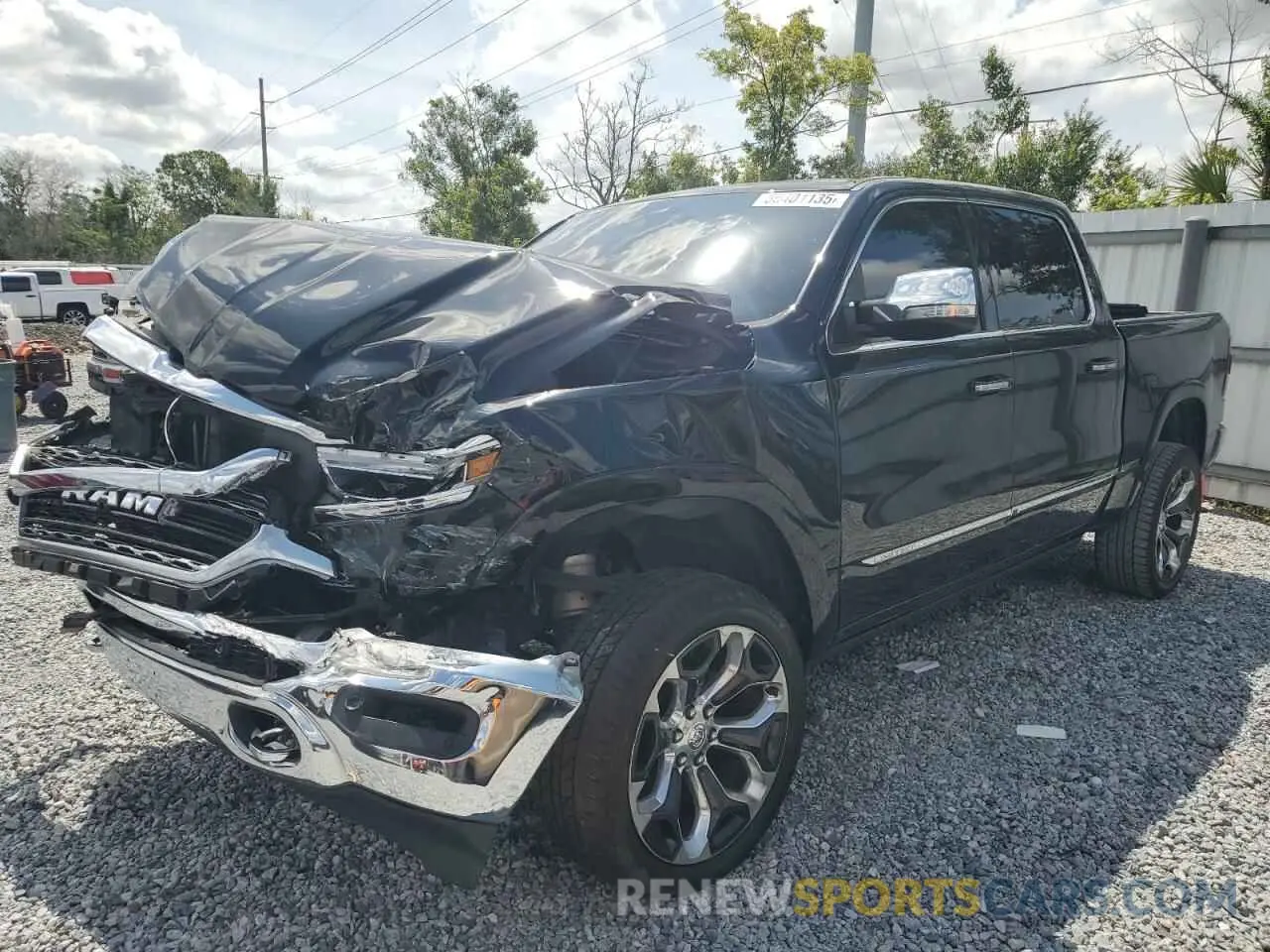 1 Photograph of a damaged car 1C6RREHT5KN716916 RAM 1500 2019
