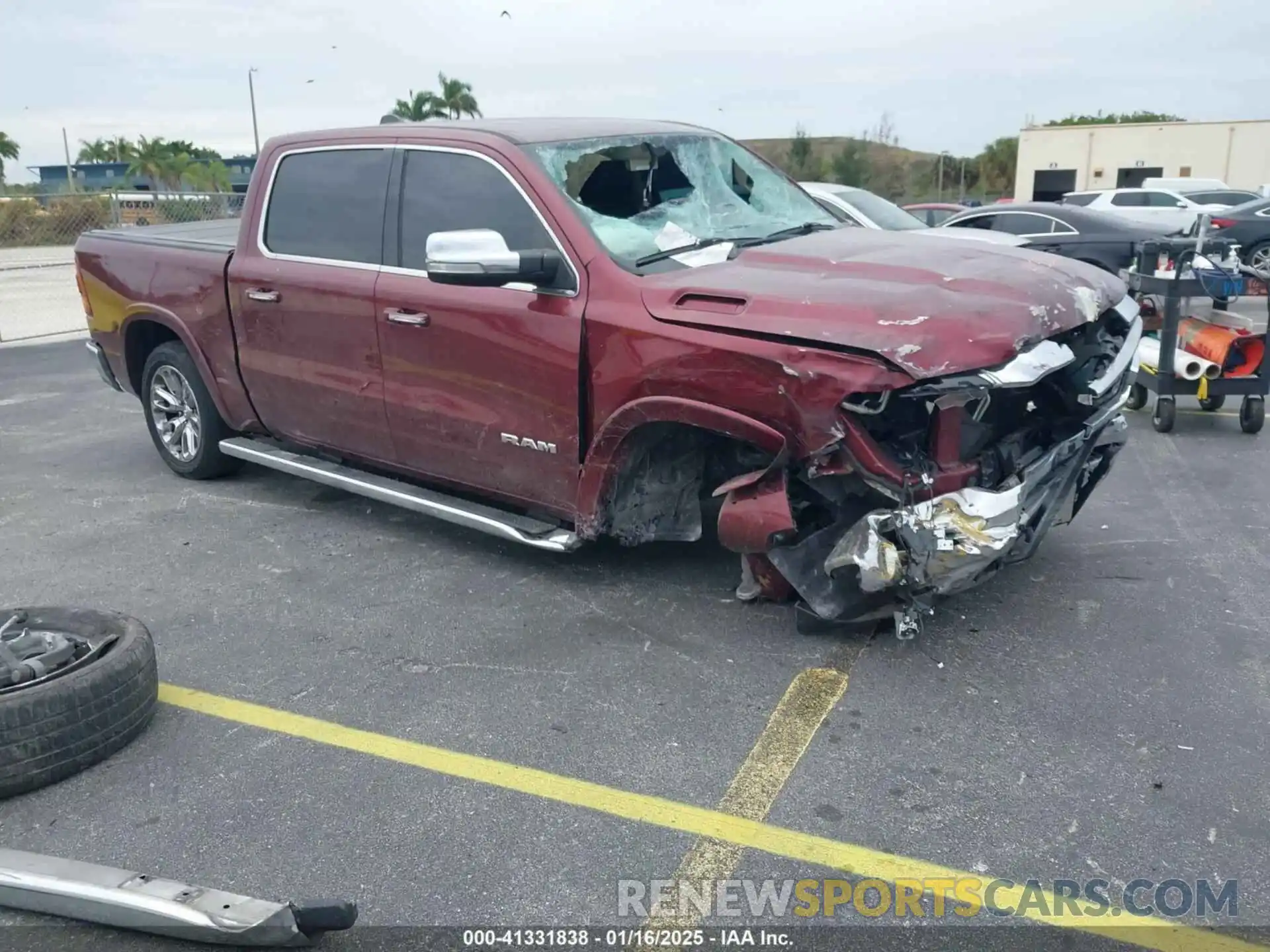 1 Photograph of a damaged car 1C6RREJT4KN519309 RAM 1500 2019