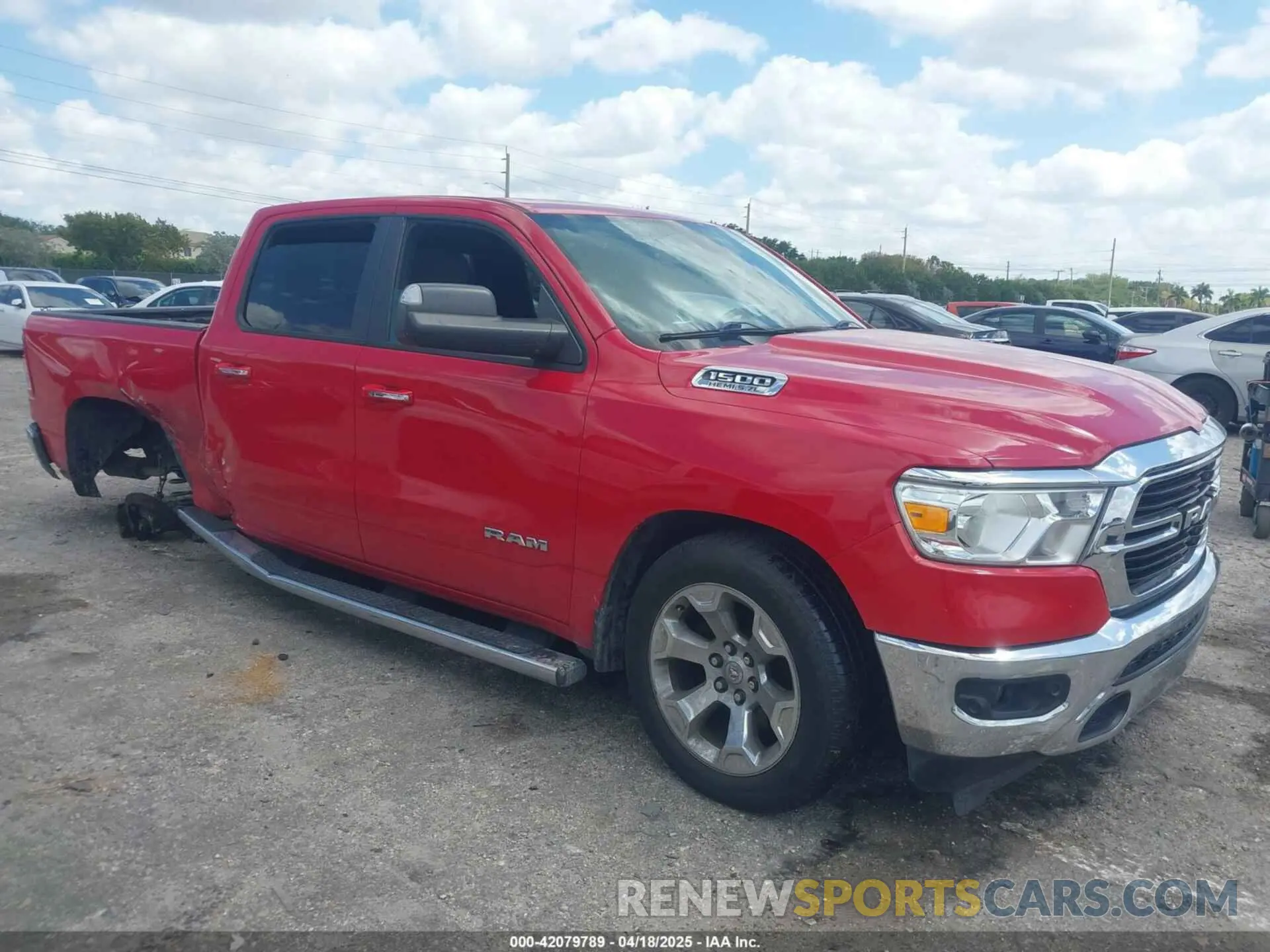 1 Photograph of a damaged car 1C6RREMT0KN567823 RAM 1500 2019