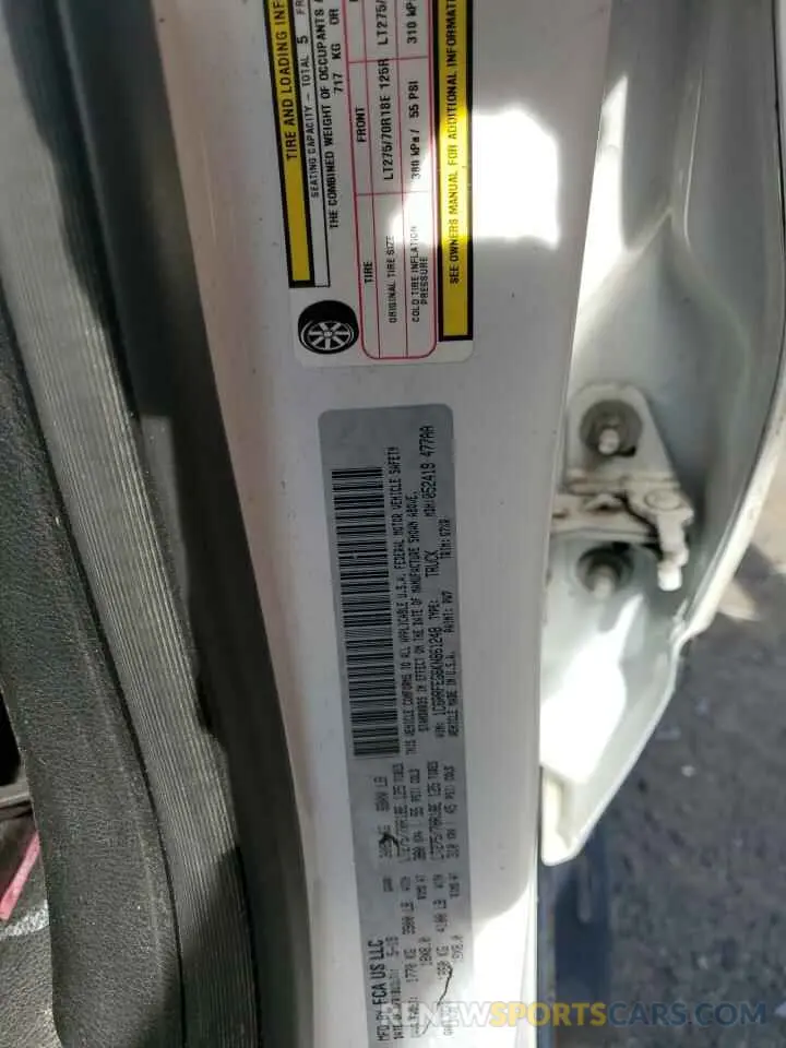 12 Photograph of a damaged car 1C6RRFEG6KN861248 RAM 1500 2019