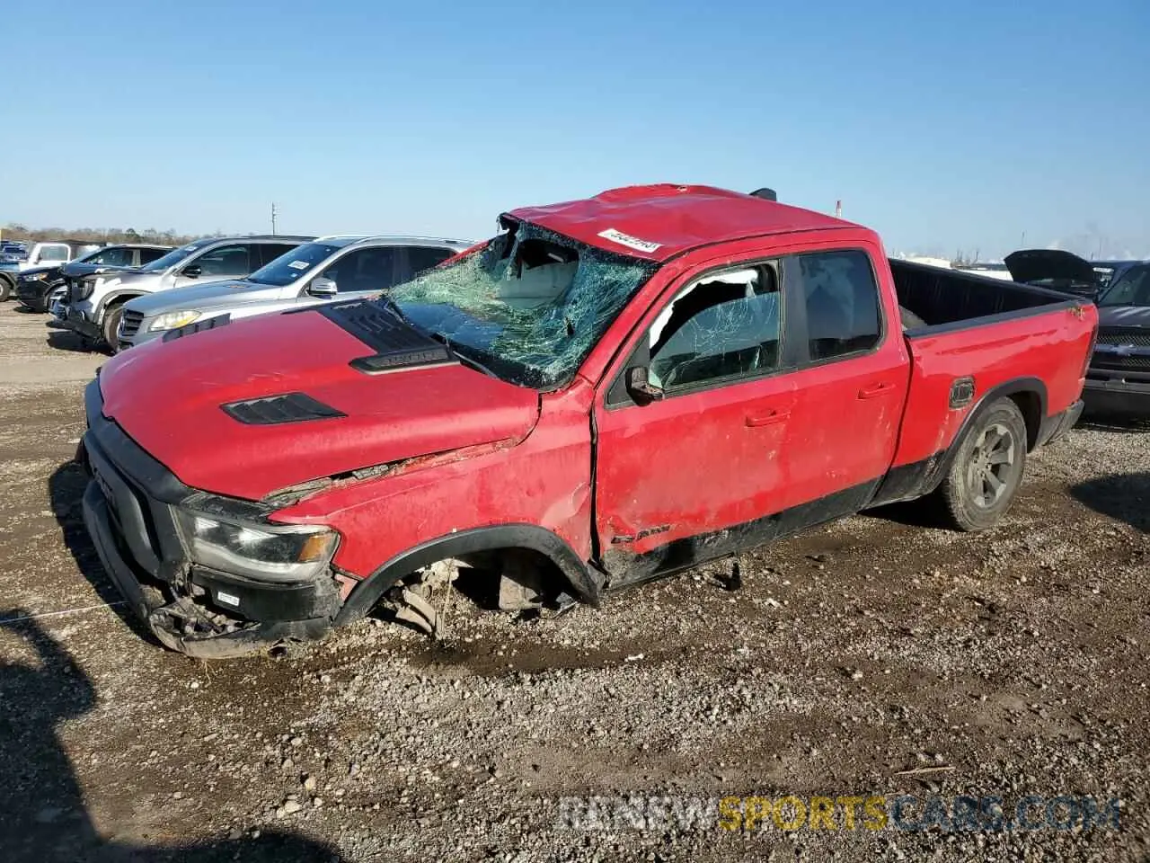 1 Photograph of a damaged car 1C6RRFEG7KN820174 RAM 1500 2019