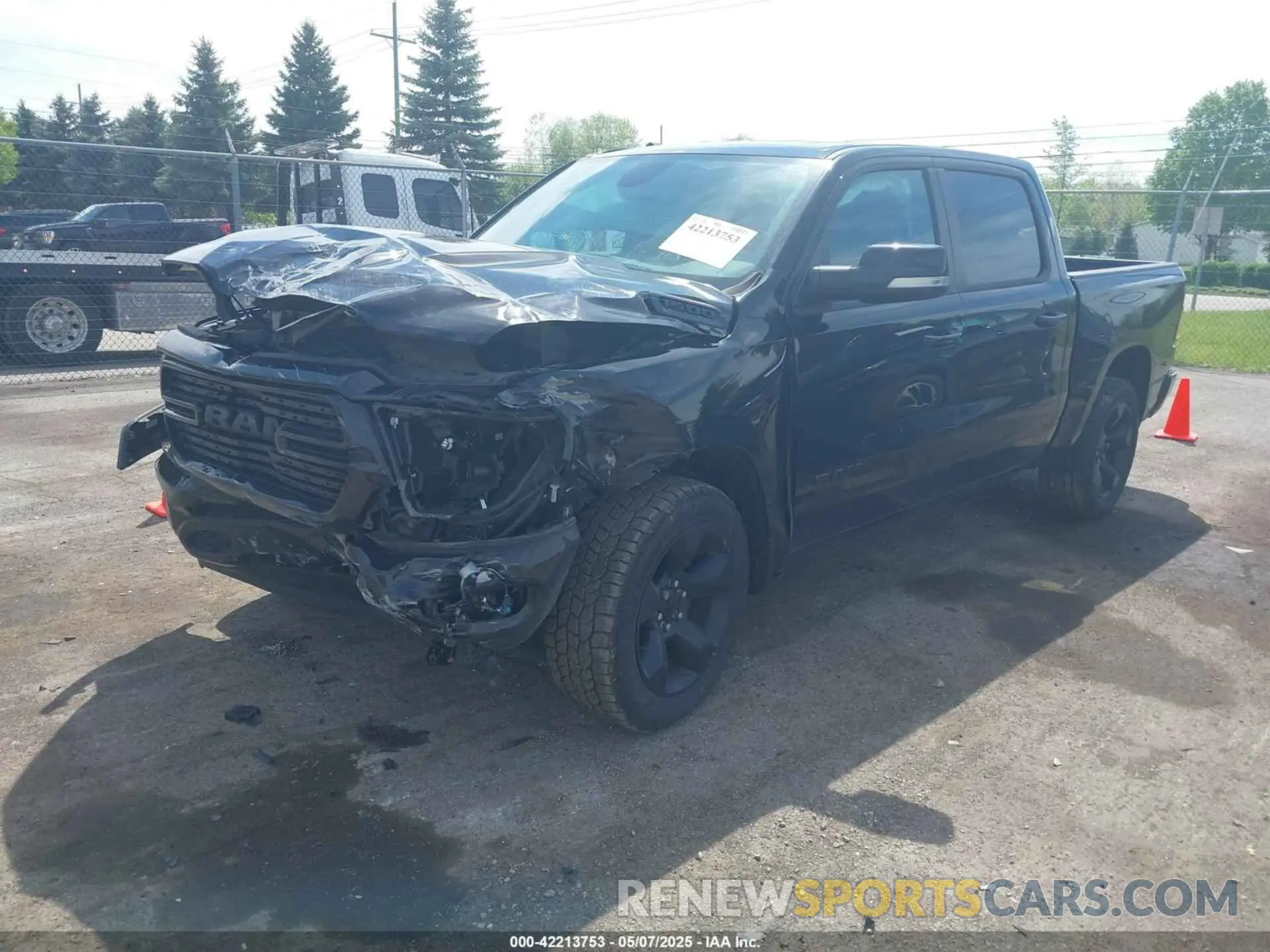 2 Photograph of a damaged car 1C6RRFFG0KN919093 RAM 1500 2019