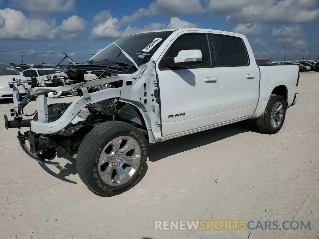 1 Photograph of a damaged car 1C6RRFFG2KN873380 RAM 1500 2019