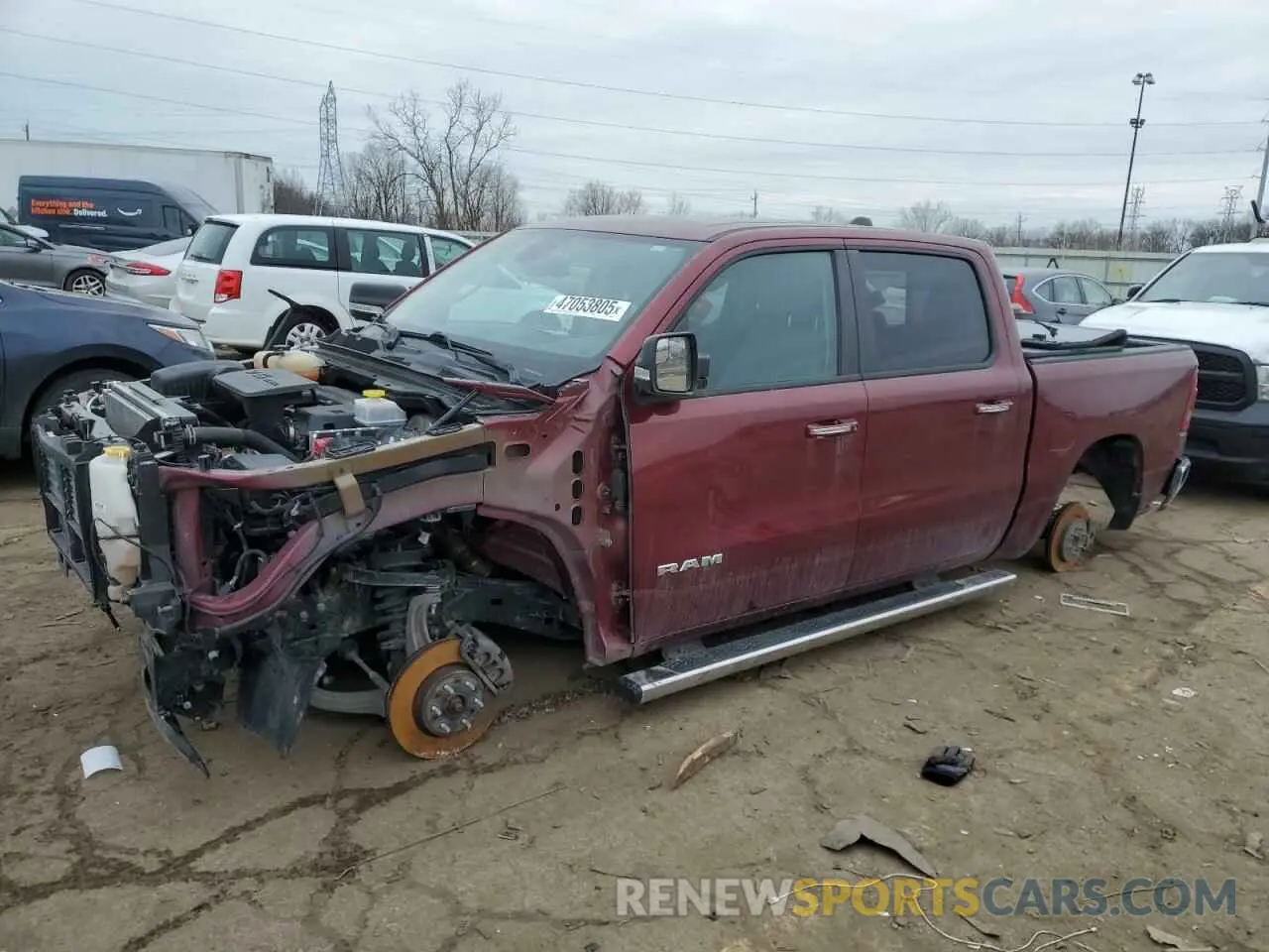 1 Photograph of a damaged car 1C6RRFFG7KN674938 RAM 1500 2019