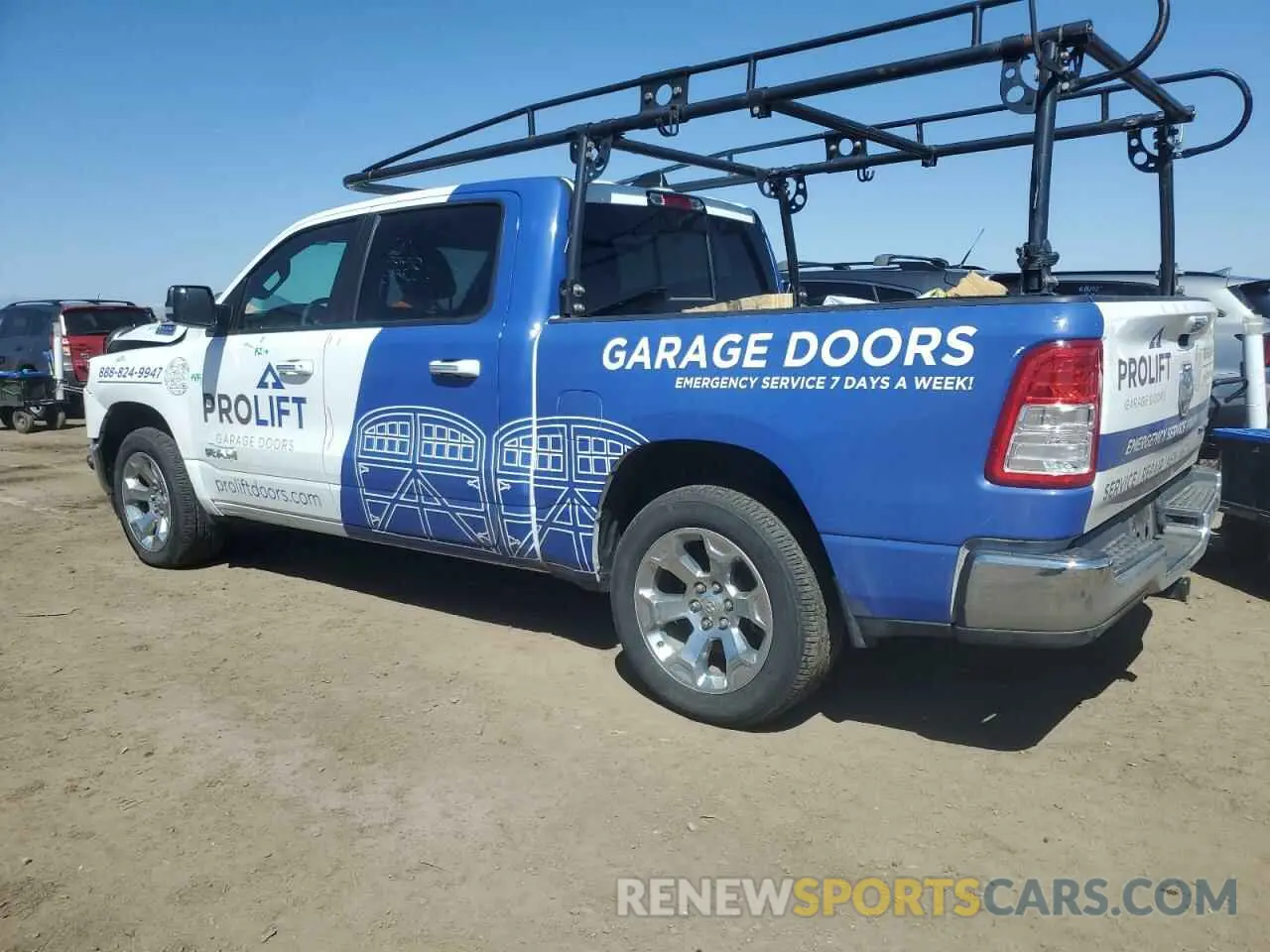 2 Photograph of a damaged car 1C6RRFFG8KN696205 RAM 1500 2019