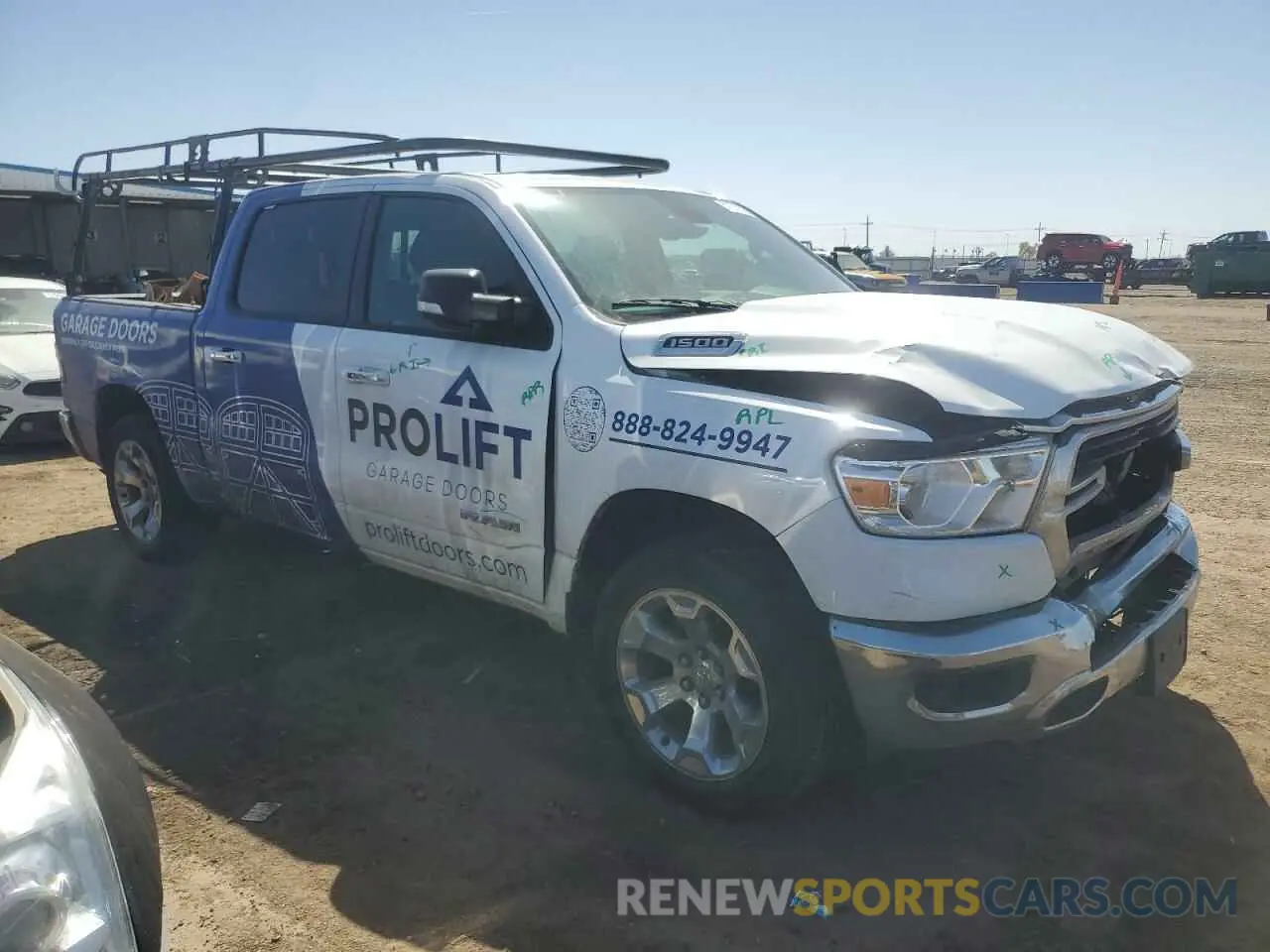 4 Photograph of a damaged car 1C6RRFFG8KN696205 RAM 1500 2019