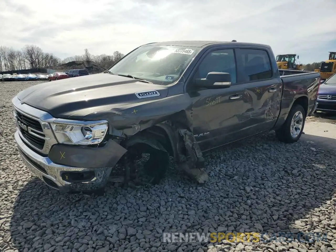 1 Photograph of a damaged car 1C6RRFFG9KN815959 RAM 1500 2019