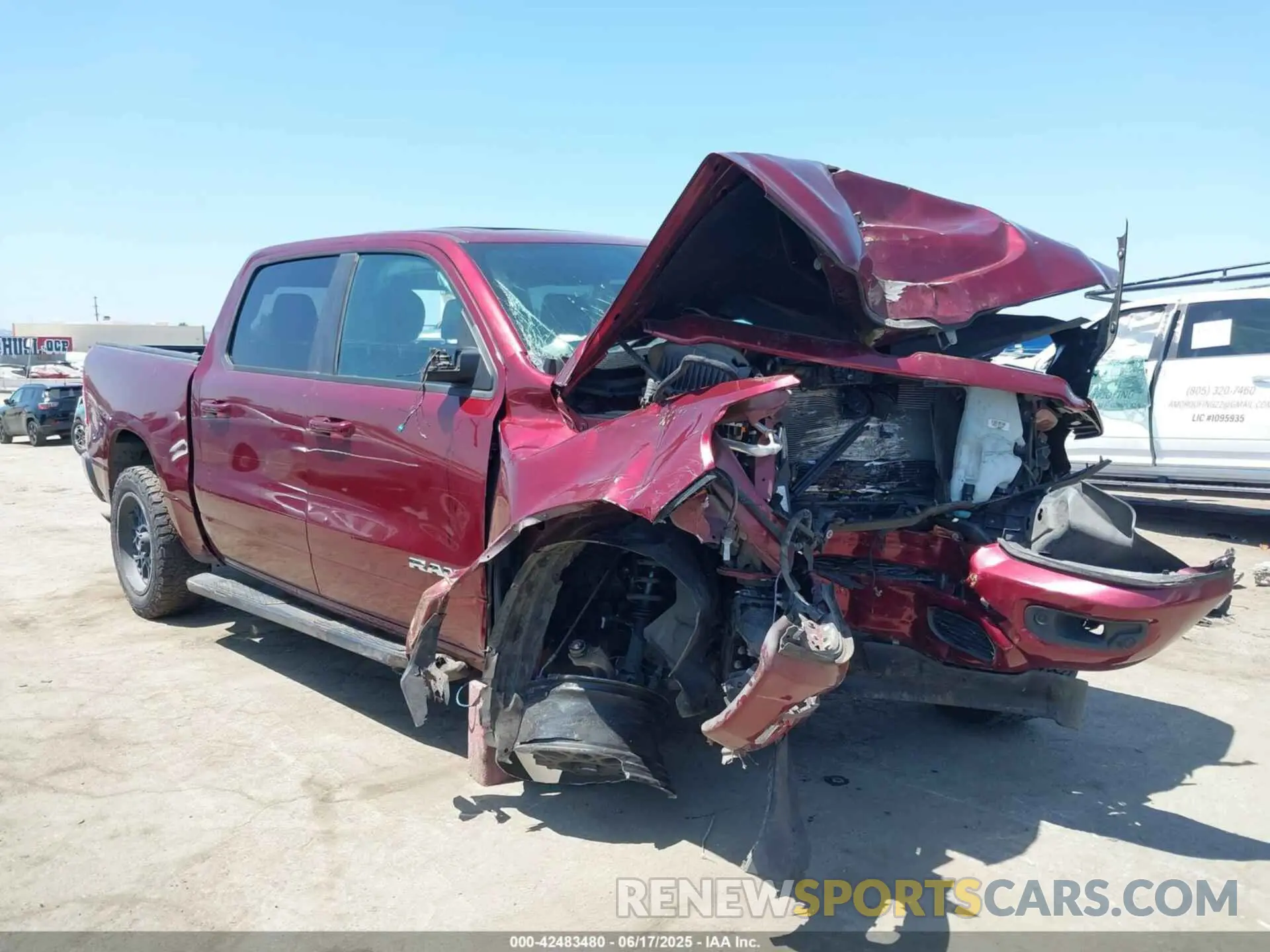 1 Photograph of a damaged car 1C6RRFFGXKN720097 RAM 1500 2019