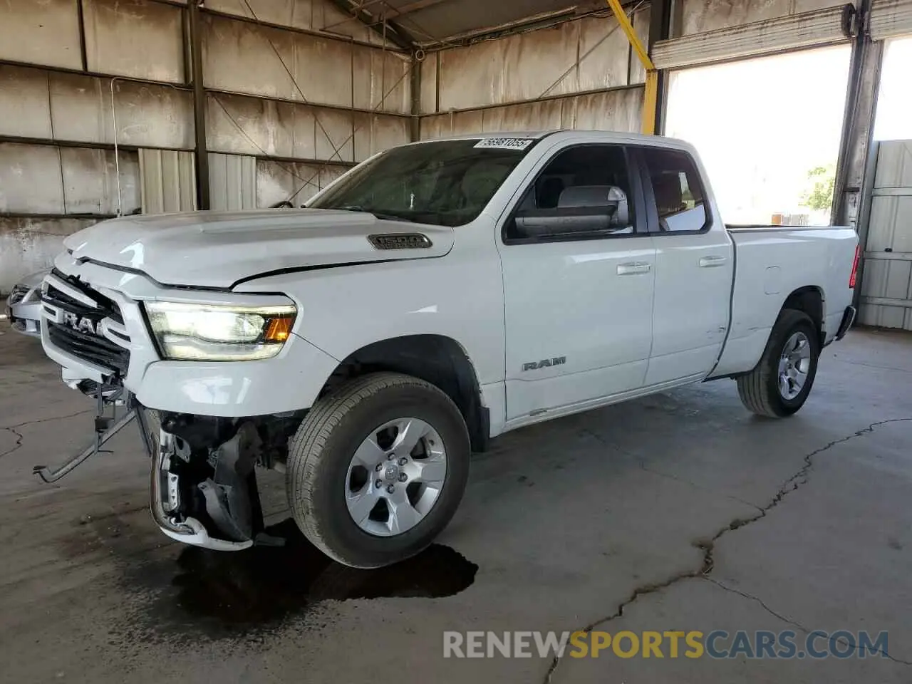 1 Photograph of a damaged car 1C6SRFBT1KN521766 RAM 1500 2019
