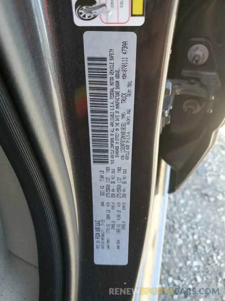 14 Photograph of a damaged car 1C6SRFBT2KN918161 RAM 1500 2019