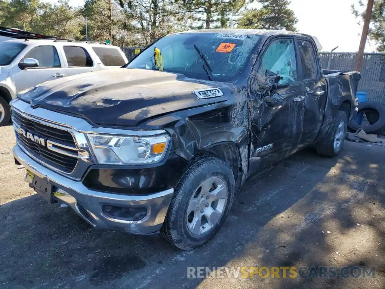 1 Photograph of a damaged car 1C6SRFBT6KN667564 RAM 1500 2019