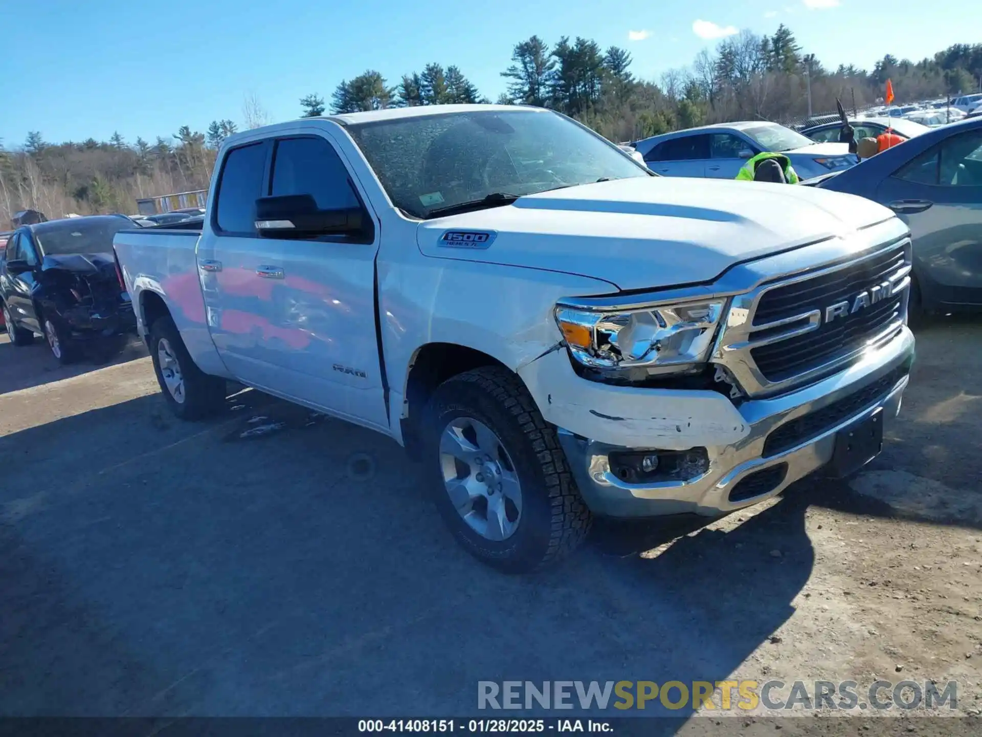 1 Photograph of a damaged car 1C6SRFBT6KN744997 RAM 1500 2019