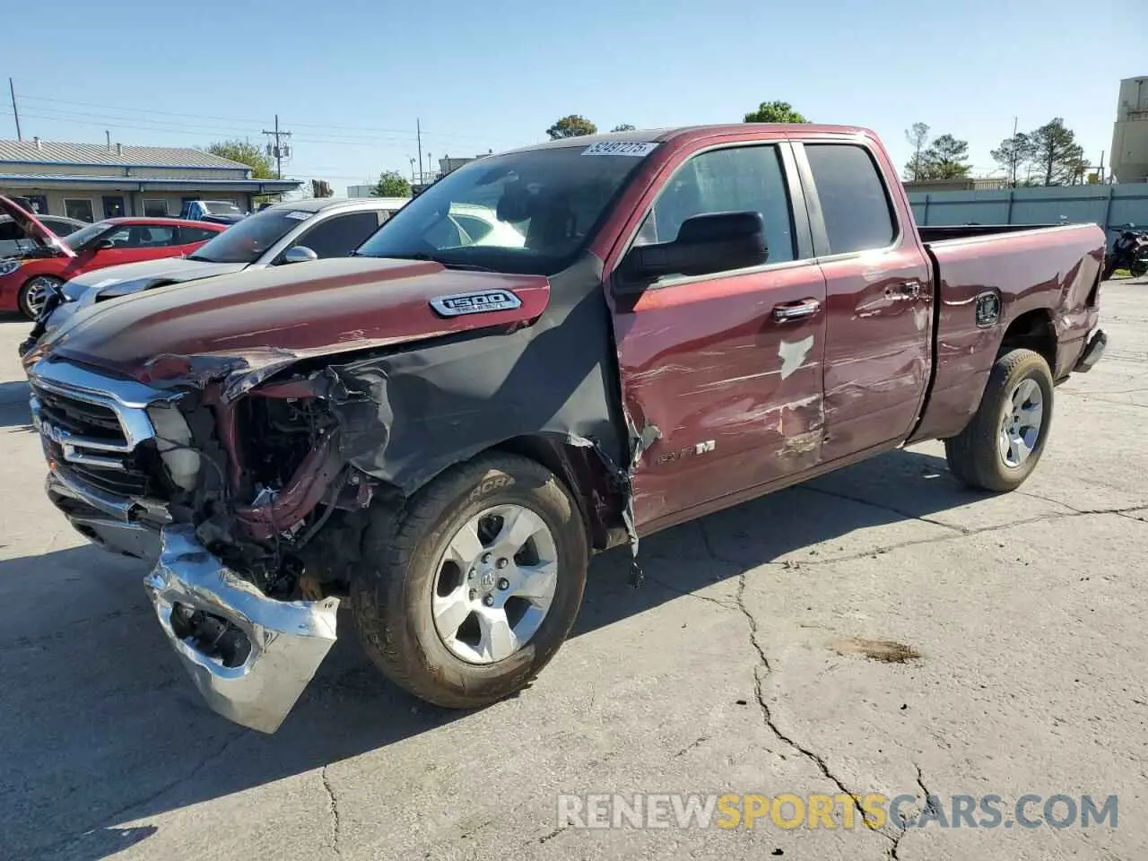 1 Photograph of a damaged car 1C6SRFBT7KN516085 RAM 1500 2019
