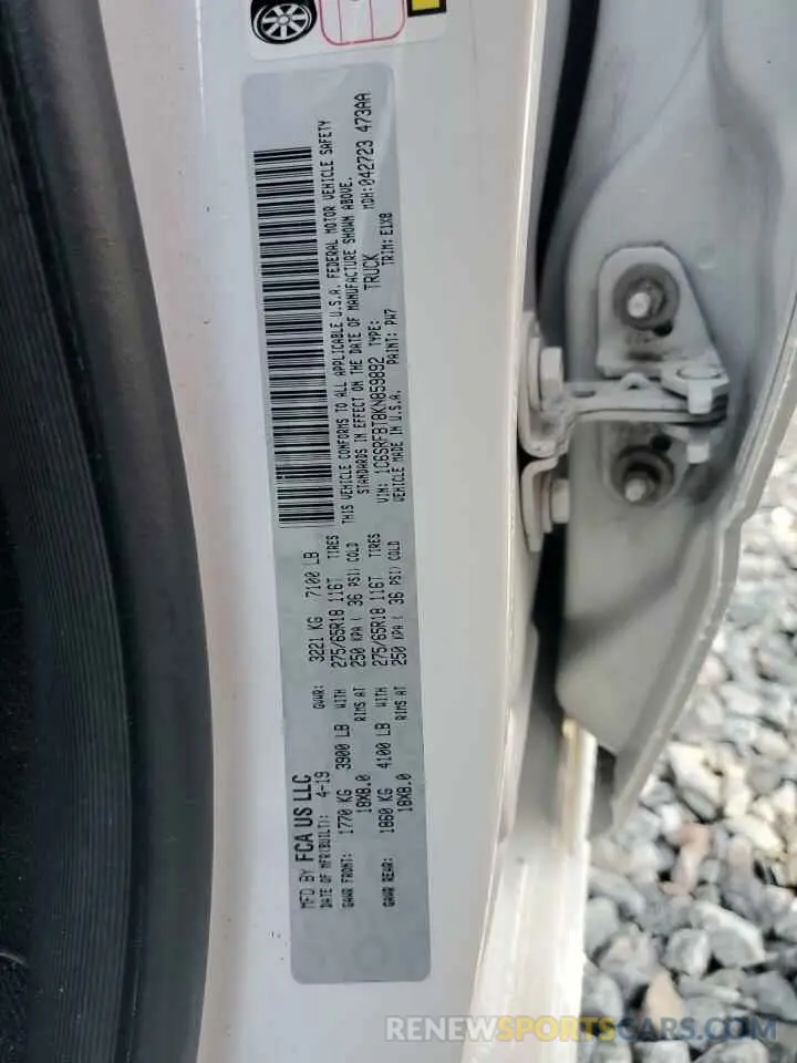 13 Photograph of a damaged car 1C6SRFBT8KN859892 RAM 1500 2019