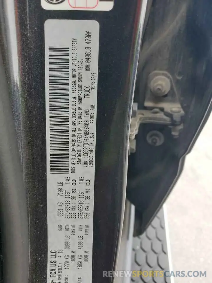 14 Photograph of a damaged car 1C6SRFDT4KN806409 RAM 1500 2019