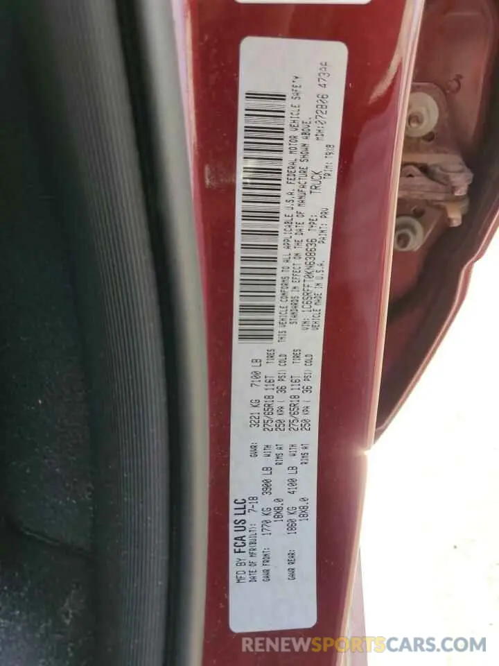 12 Photograph of a damaged car 1C6SRFFT0KN638636 RAM 1500 2019