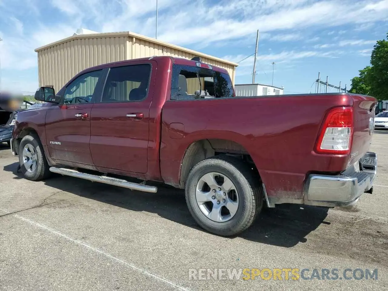 2 Photograph of a damaged car 1C6SRFFT0KN638636 RAM 1500 2019