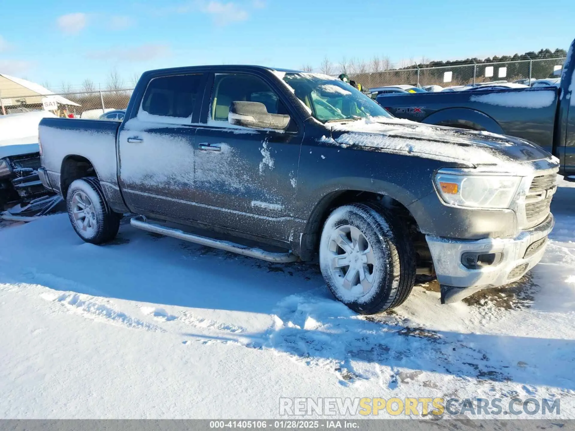 1 Photograph of a damaged car 1C6SRFFT0KN698884 RAM 1500 2019