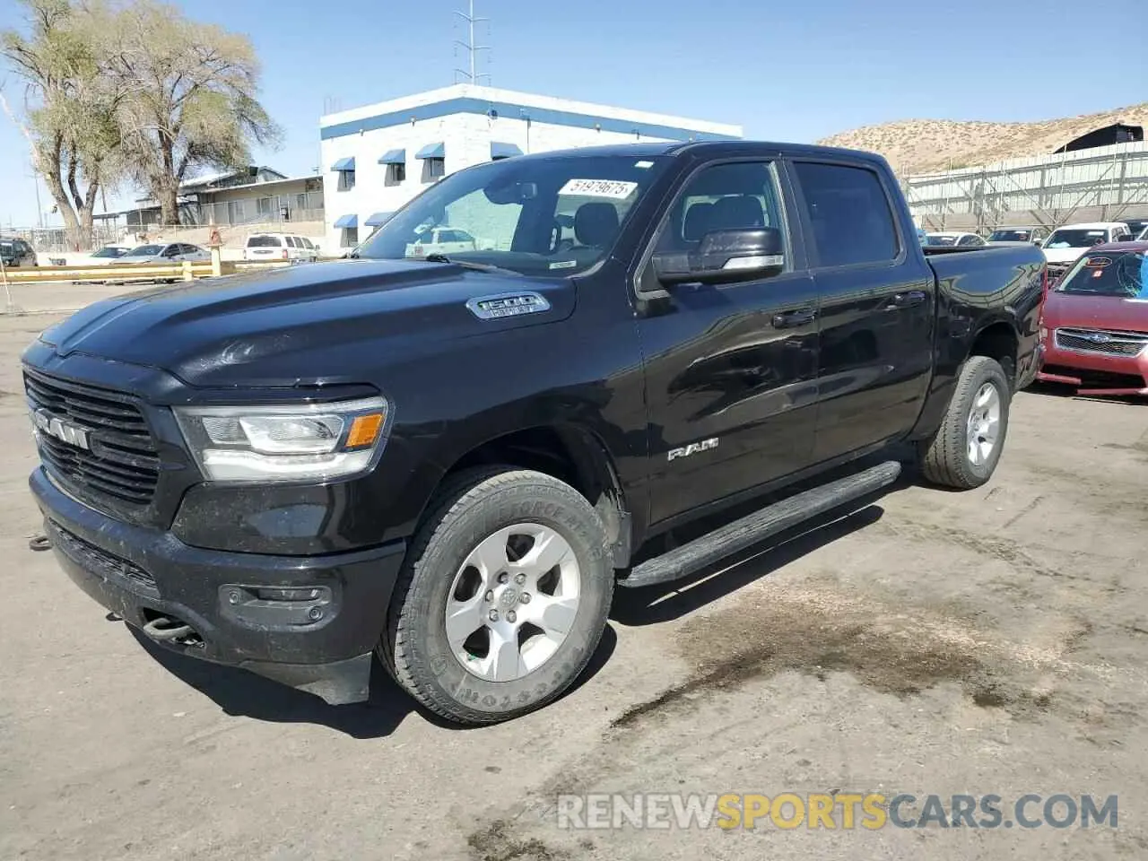 1 Photograph of a damaged car 1C6SRFFT0KN713965 RAM 1500 2019