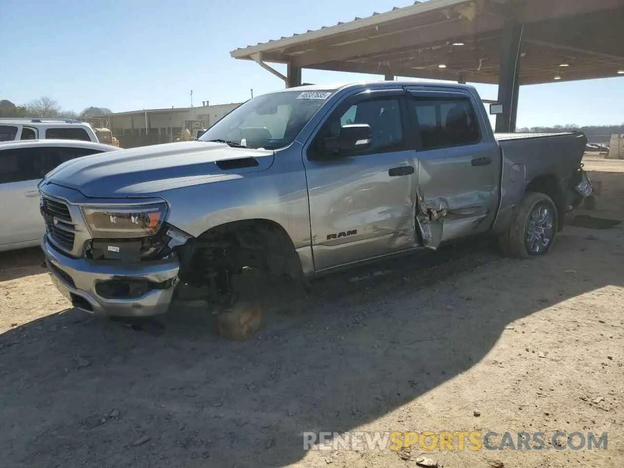 1 Photograph of a damaged car 1C6SRFFT0KN765743 RAM 1500 2019
