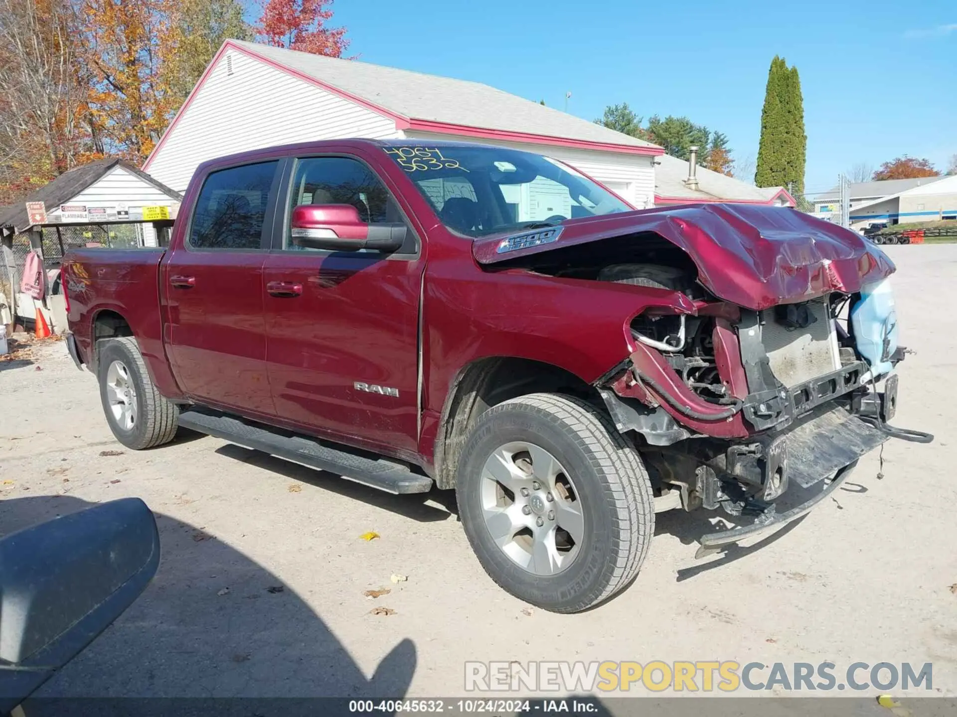 1 Photograph of a damaged car 1C6SRFFT0KN888782 RAM 1500 2019