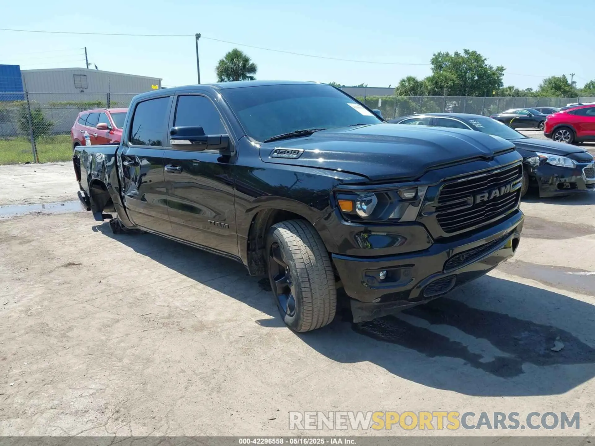 1 Photograph of a damaged car 1C6SRFFT1KN695170 RAM 1500 2019
