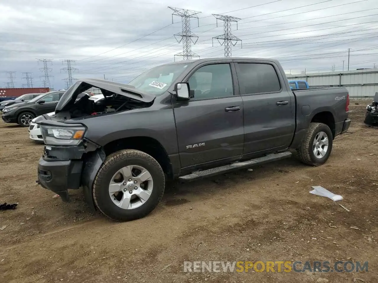 1 Photograph of a damaged car 1C6SRFFT1KN755707 RAM 1500 2019
