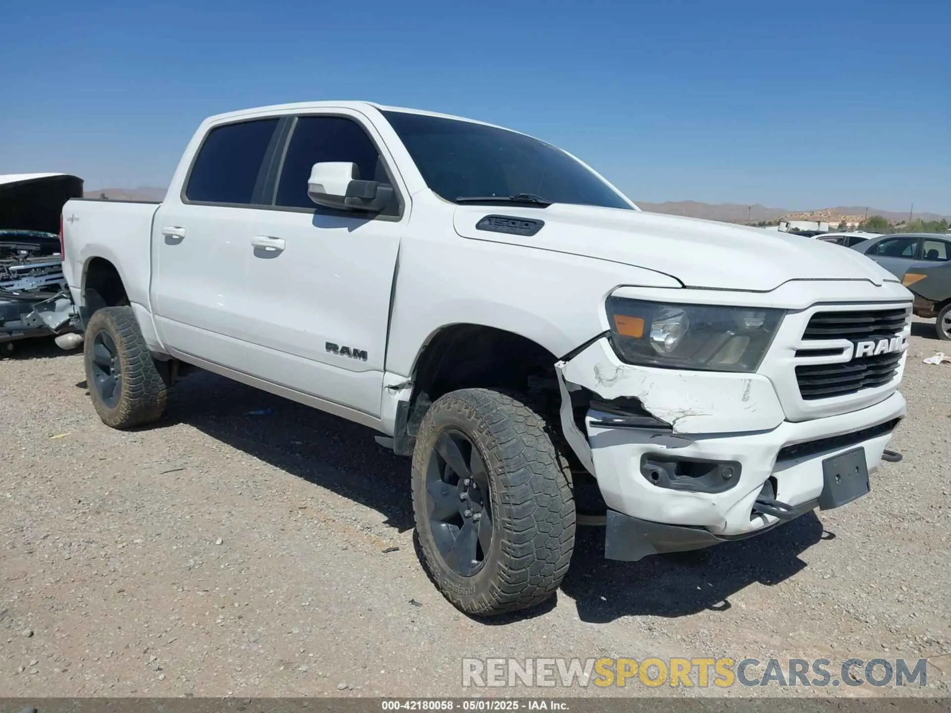 1 Photograph of a damaged car 1C6SRFFT1KN878567 RAM 1500 2019