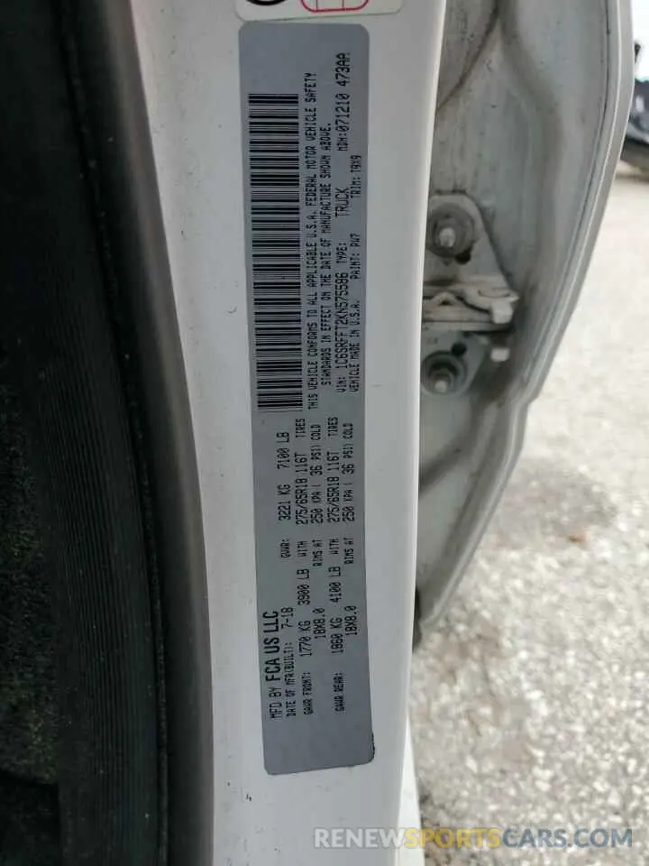 12 Photograph of a damaged car 1C6SRFFT2KN575586 RAM 1500 2019