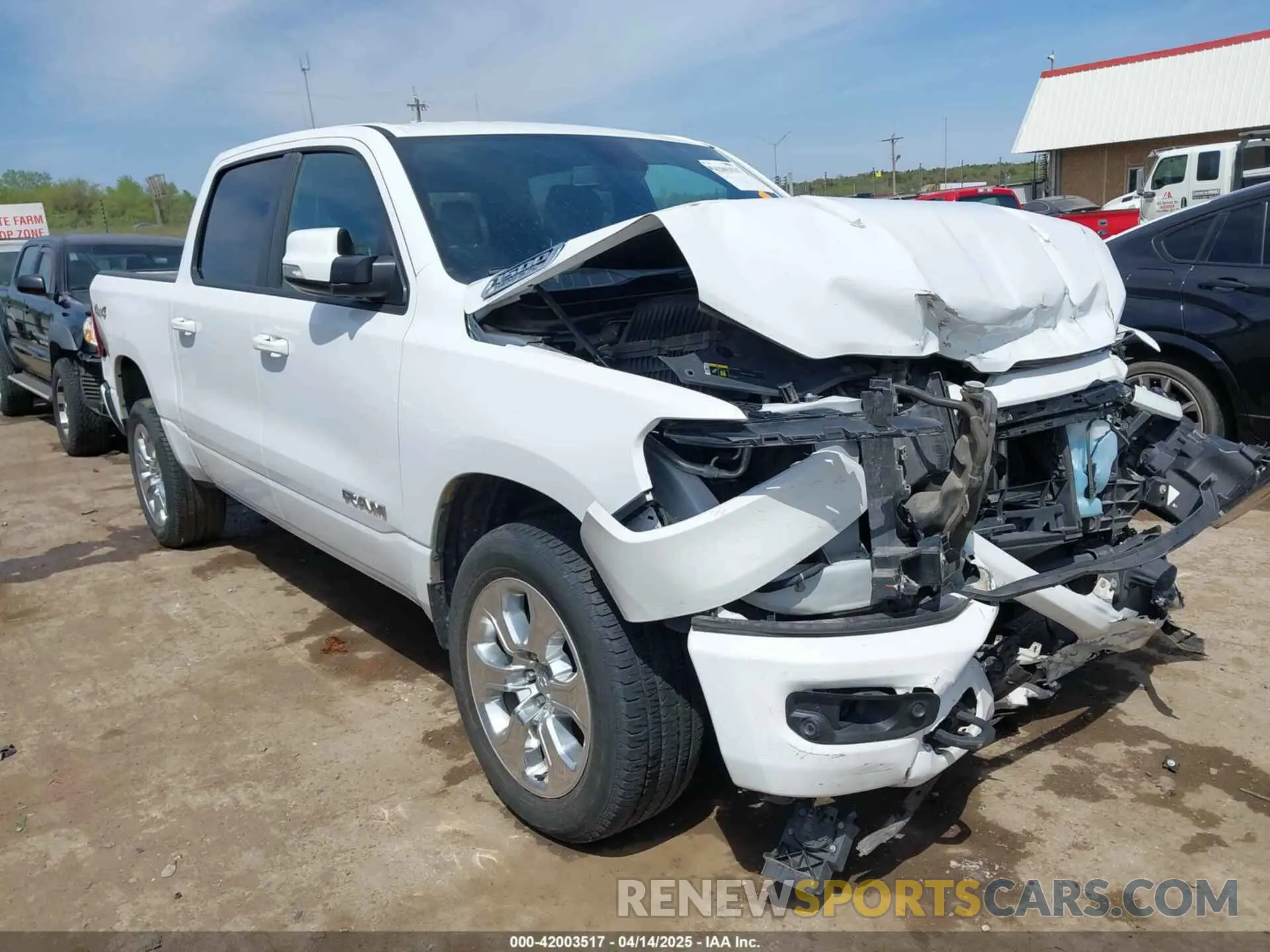 1 Photograph of a damaged car 1C6SRFFT2KN712008 RAM 1500 2019