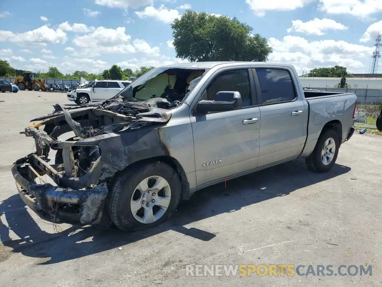 1 Photograph of a damaged car 1C6SRFFT2KN742416 RAM 1500 2019