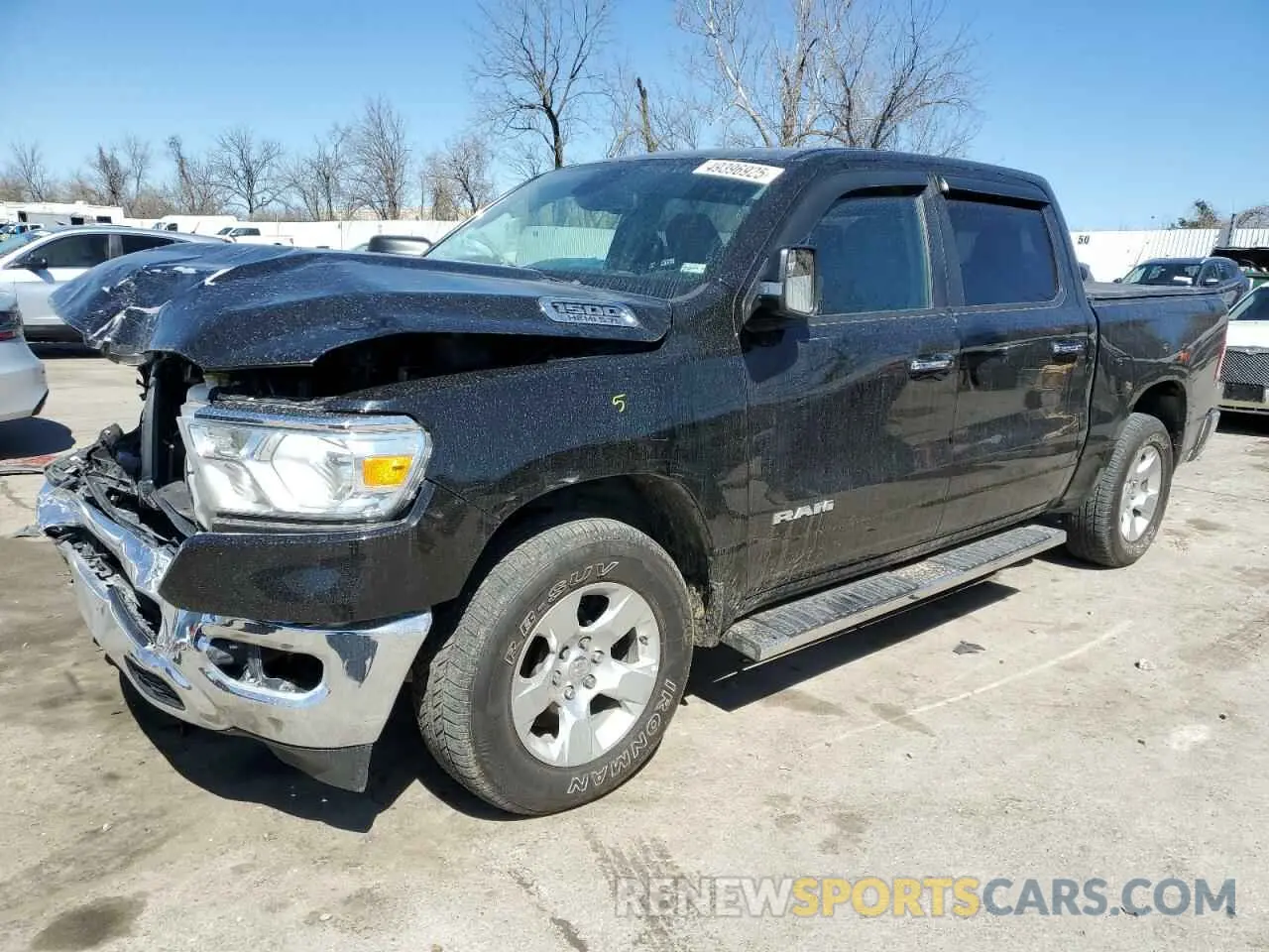 1 Photograph of a damaged car 1C6SRFFT3KN626237 RAM 1500 2019