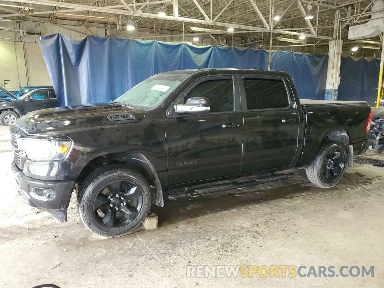 1 Photograph of a damaged car 1C6SRFFT3KN783850 RAM 1500 2019