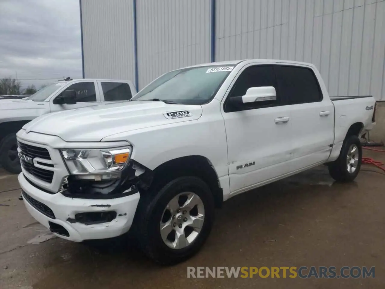 1 Photograph of a damaged car 1C6SRFFT4KN755586 RAM 1500 2019
