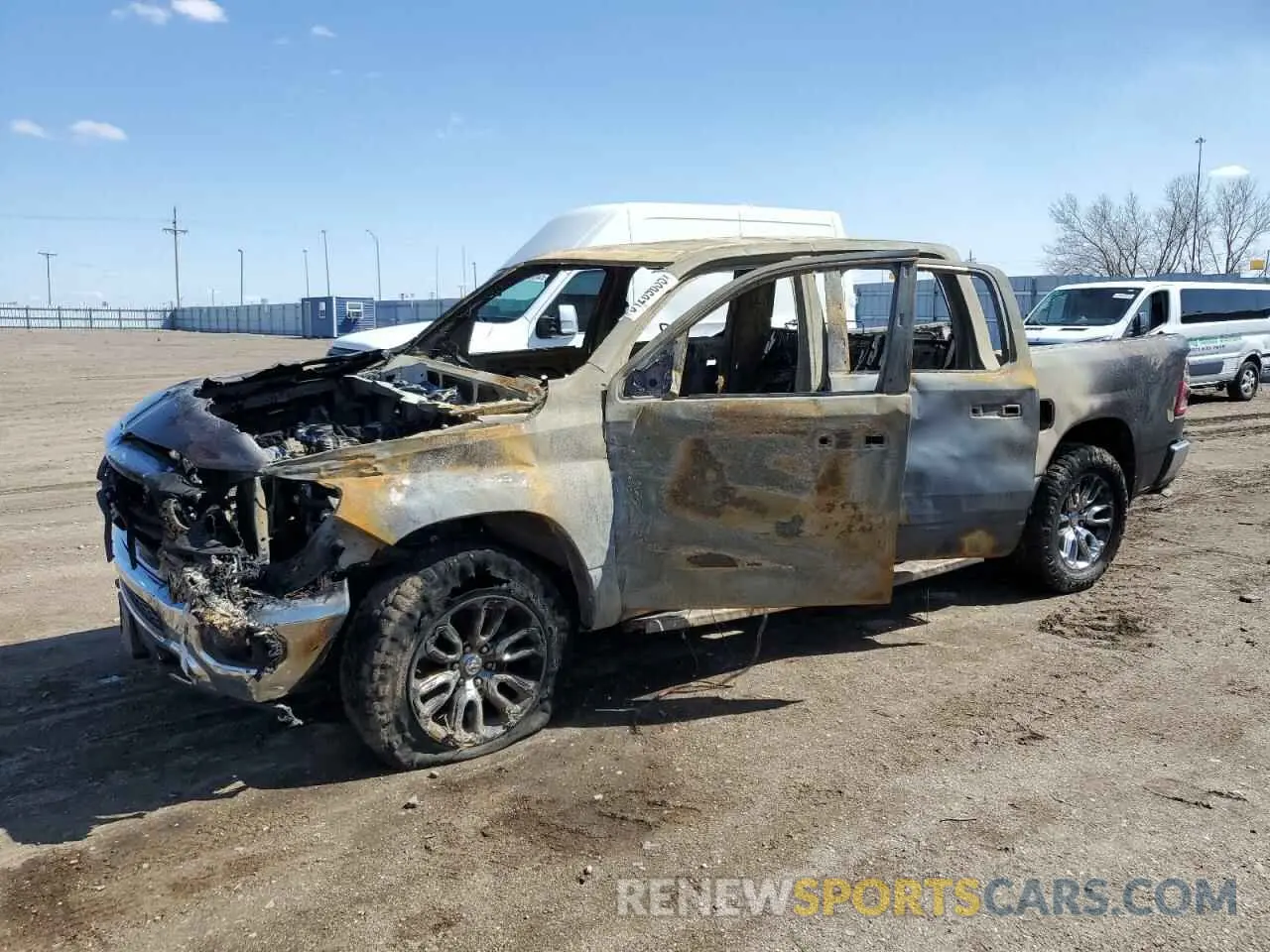 1 Photograph of a damaged car 1C6SRFFT4KN794615 RAM 1500 2019