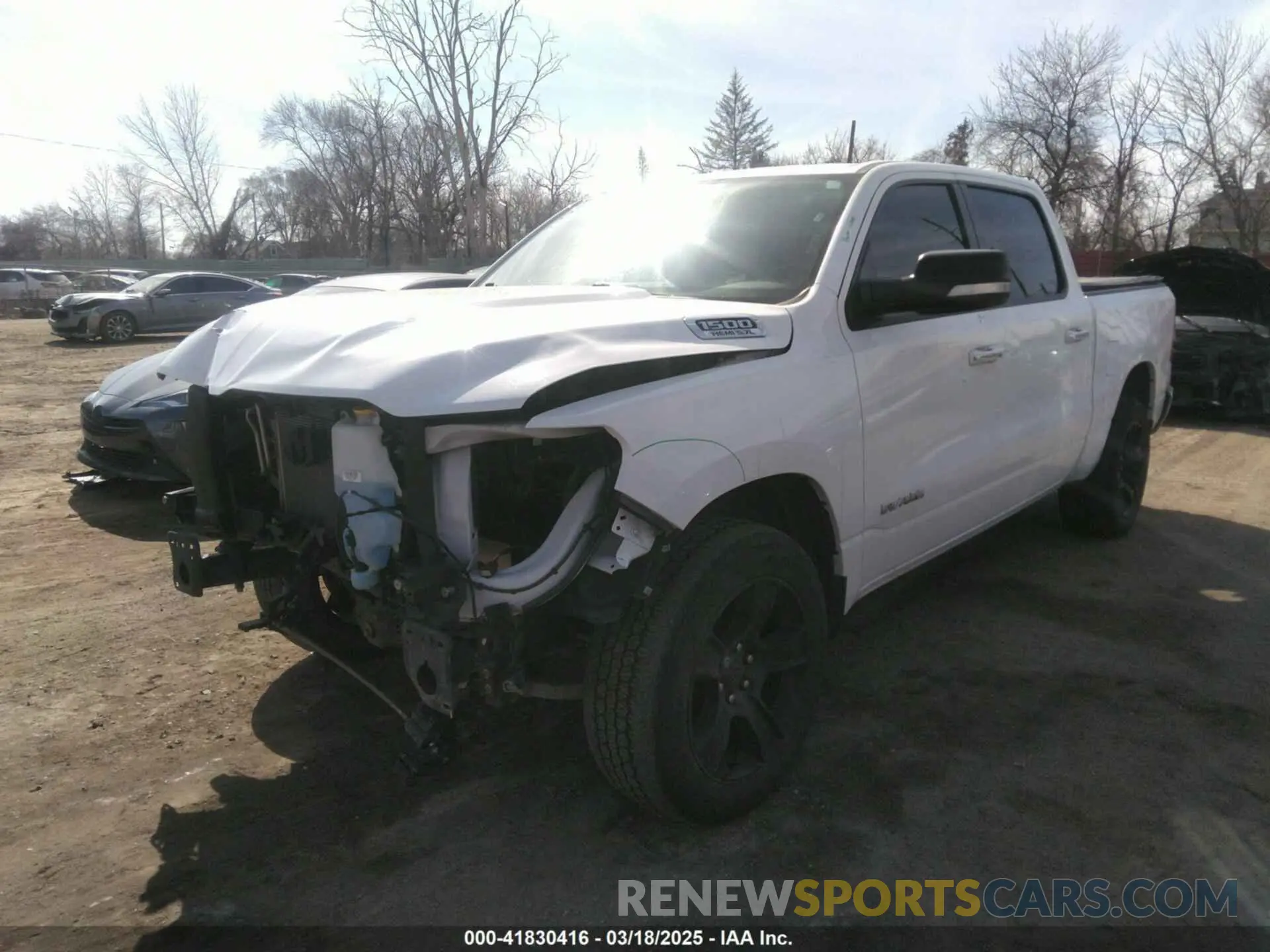2 Photograph of a damaged car 1C6SRFFT4KN854618 RAM 1500 2019