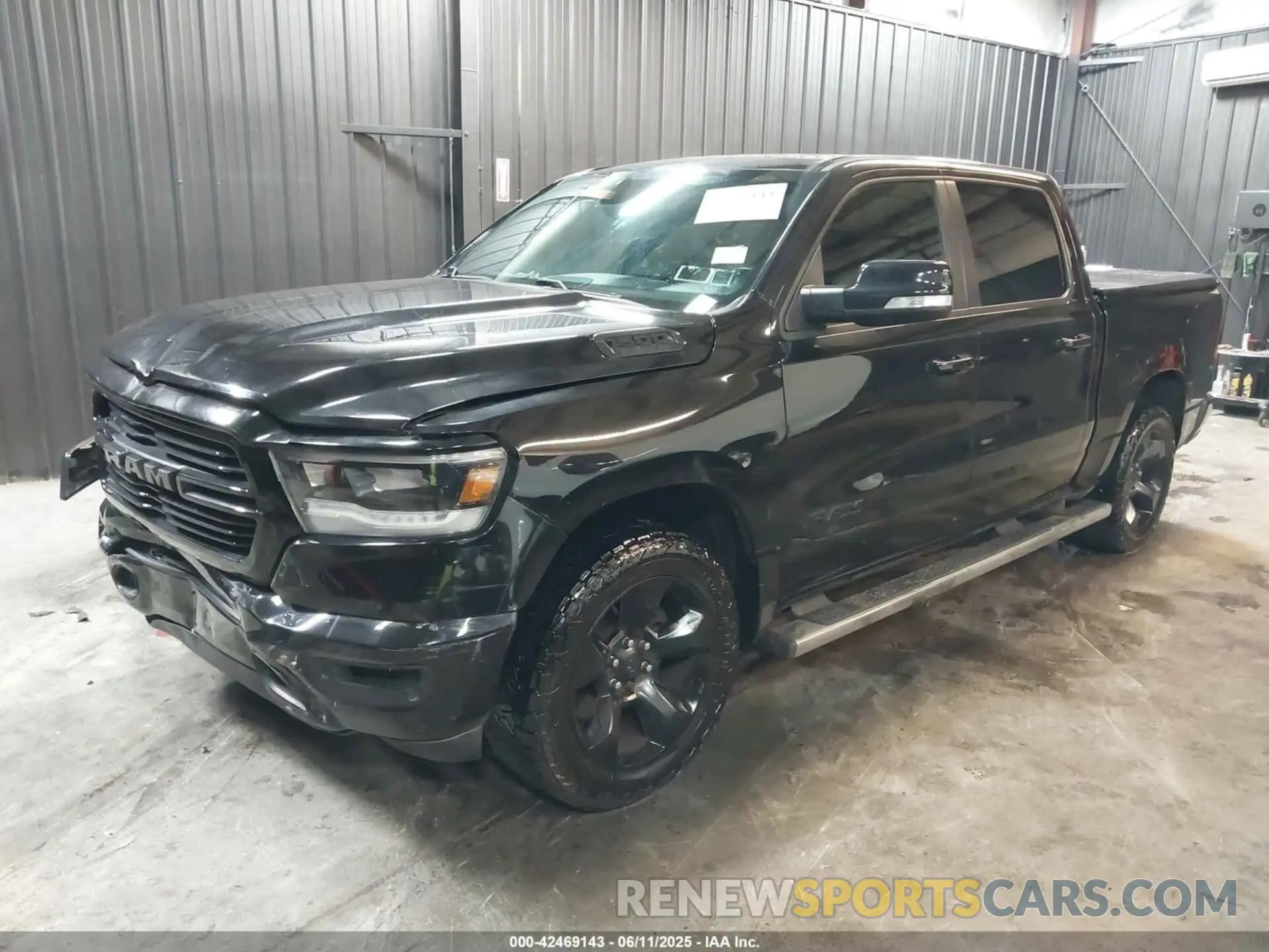 2 Photograph of a damaged car 1C6SRFFT5KN520999 RAM 1500 2019