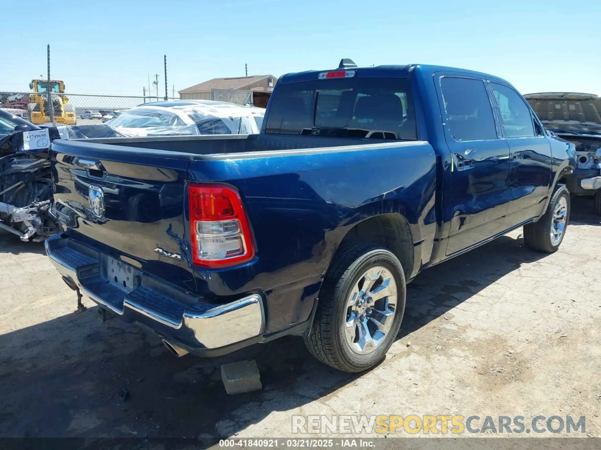 4 Photograph of a damaged car 1C6SRFFT5KN598456 RAM 1500 2019
