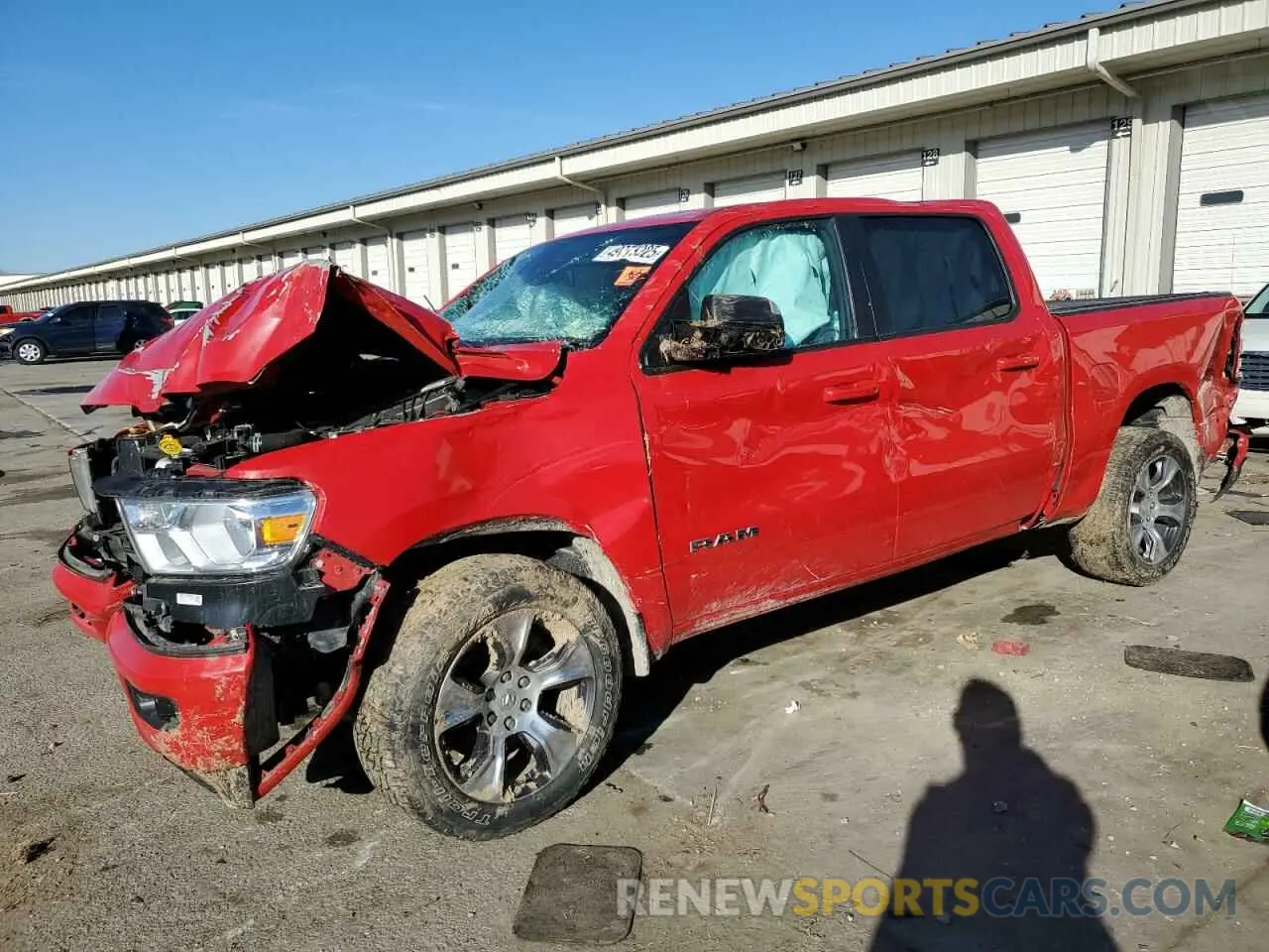 1 Photograph of a damaged car 1C6SRFFT5KN614090 RAM 1500 2019