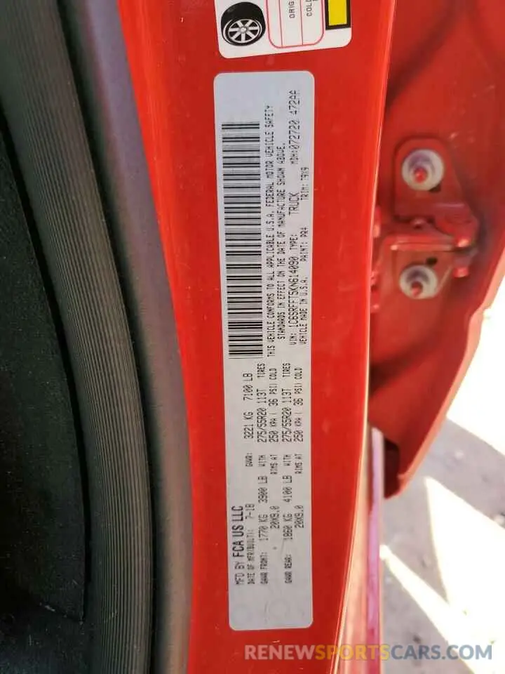 13 Photograph of a damaged car 1C6SRFFT5KN614090 RAM 1500 2019