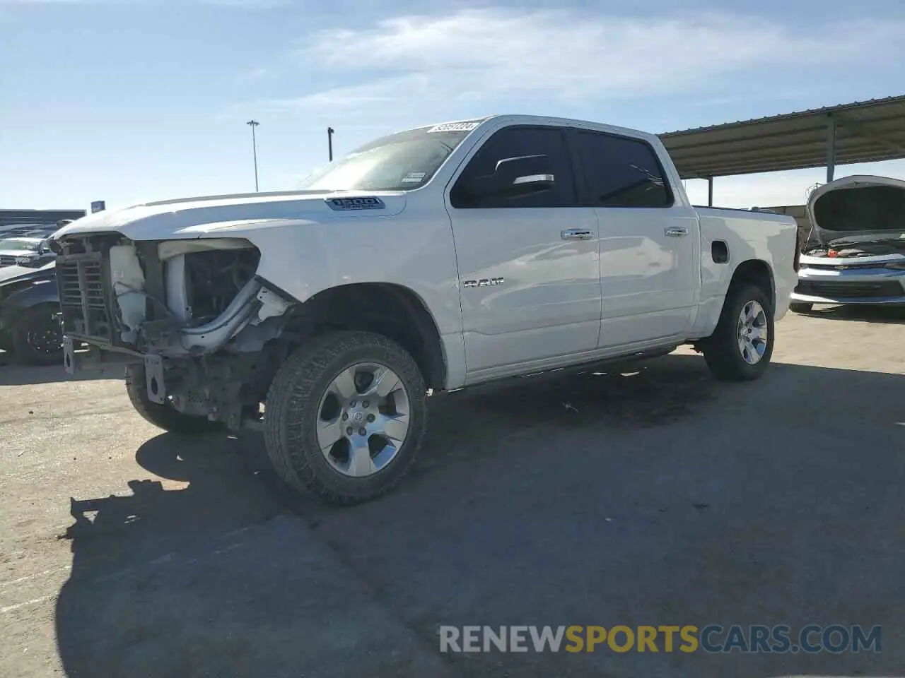 1 Photograph of a damaged car 1C6SRFFT5KN668991 RAM 1500 2019
