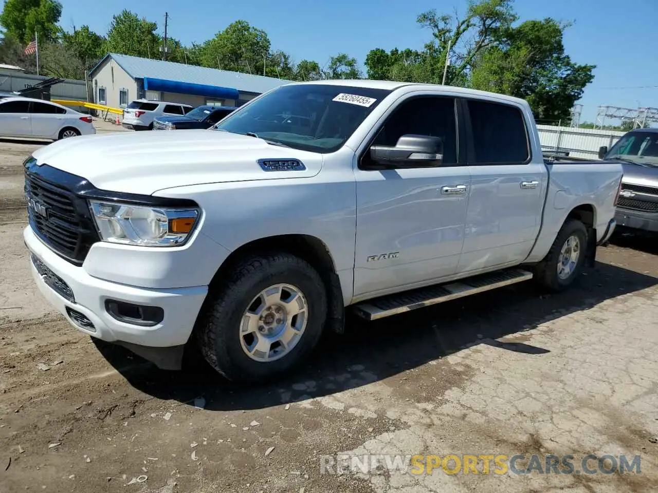 1 Photograph of a damaged car 1C6SRFFT5KN910792 RAM 1500 2019