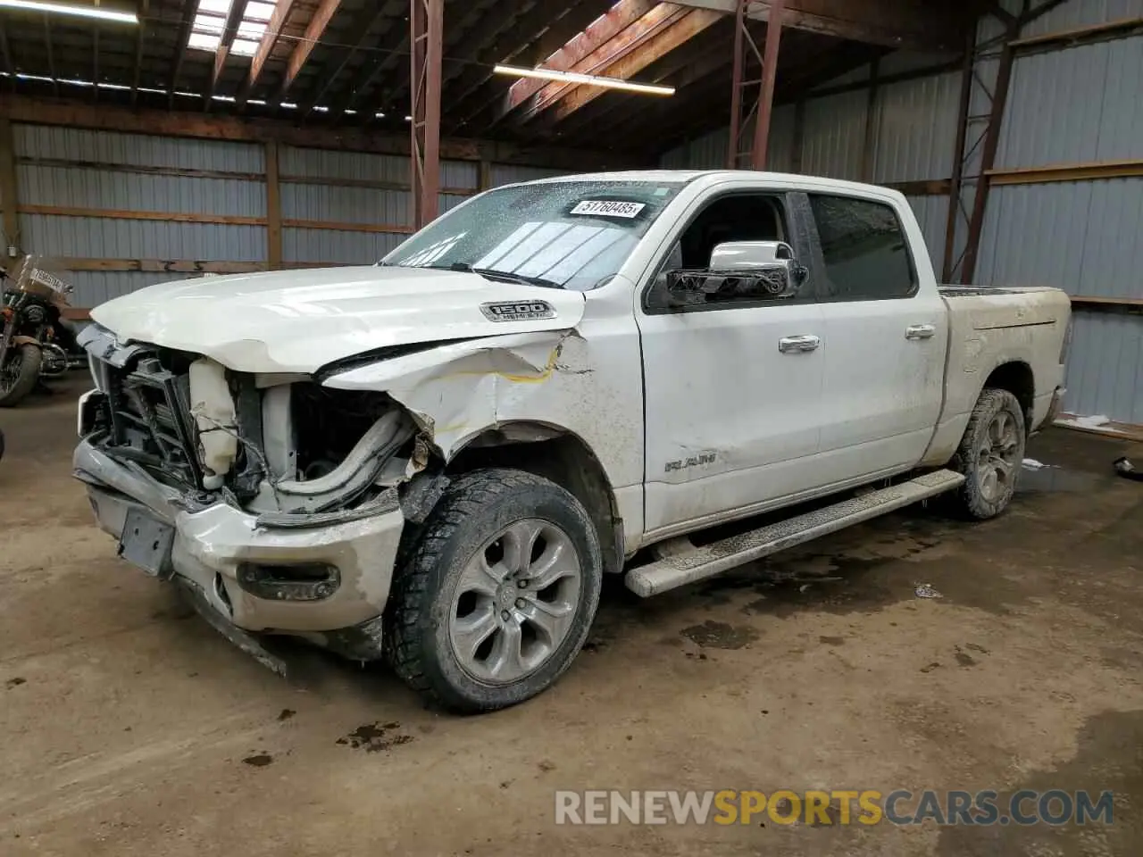 1 Photograph of a damaged car 1C6SRFFT6KN867628 RAM 1500 2019